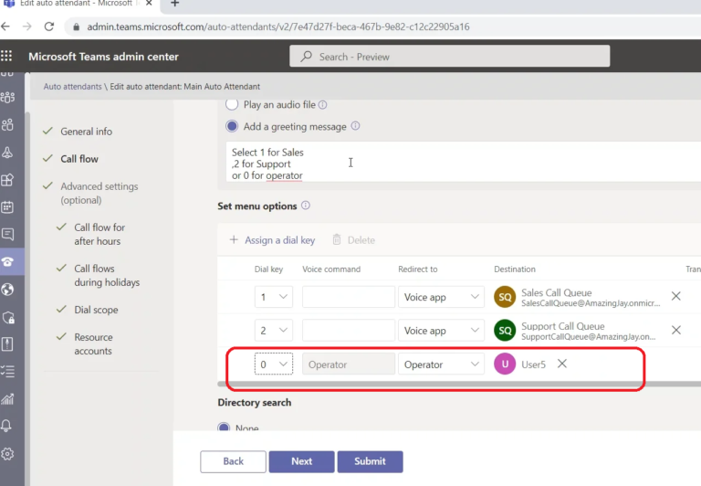 Teams’ Call Queues and Auto Attendants – Adding an operator to the Auto ...